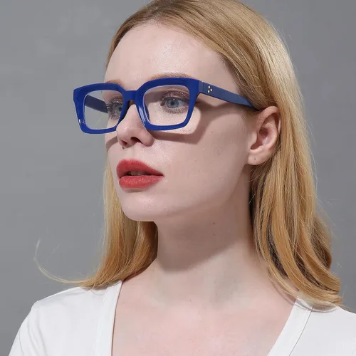 Miniatura 2 de DXYXYO Paquete de 3 lentes de lectura retro de gran tamaño para mujeres y hombres, a la moda, cuadrados, con bloqueo de luz azul, lector