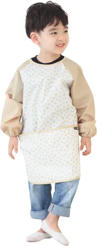 Plie Kids Waterproof Art Smock – Long Sleeve Apron for Painting, Baking, Sensory Play (Ages 1–10)