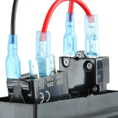 Miniatura 7 de Amarine Made Interruptor de bomba de sentina de 3 vías, disyuntor de circuito basculante LED de lujo, interruptor de control con luz LED