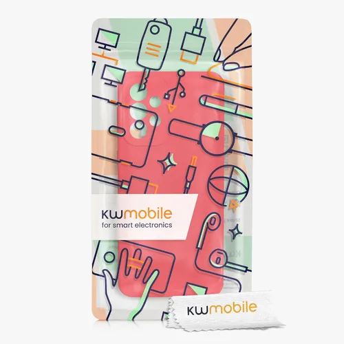 Miniatura 7 de kwmobile Funda compatible con Samsung Galaxy A32 5G - Funda de silicona TPU con acabado suave - Rosa impresionante