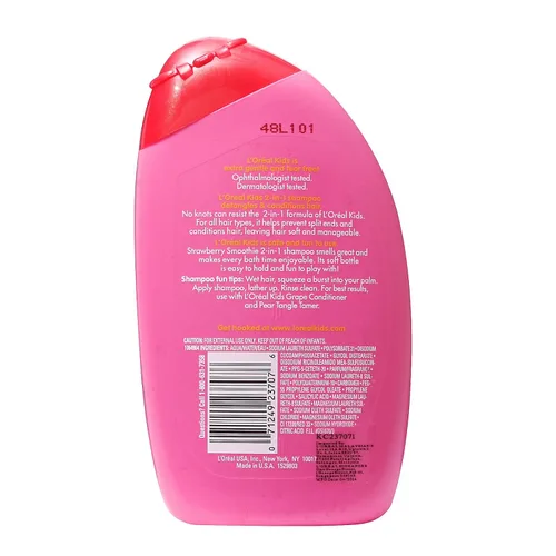 Miniatura 2 de L'Oreal Kids Champú extra suave 2 en 1, batido de fresa, 9 onzas líquidas