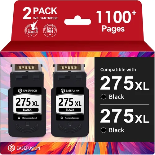 EaseFusion PG-275XL - Cartucho de tinta negra de repuesto para Canon Ink 275 PG-275 275XL, compatible con impresoras PIXMA TR4720 TS3522 TR4700