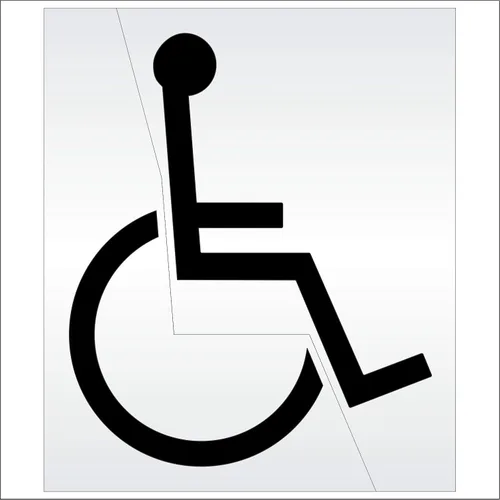 Miniatura 4 de Plantilla de estacionamiento – Plantilla ADA para discapacitados de 69 pulgadas (4 pulgadas de trazo) – Plantilla de 2 piezas – 69 x 58 x 1/8