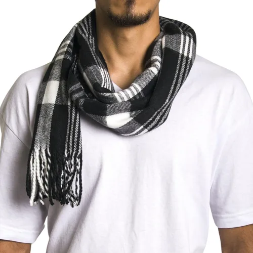Miniatura 79 de Alpine Swiss Bufanda a cuadros para hombre, ultra suave, chal de invierno, cálido, ligero, para clima frío