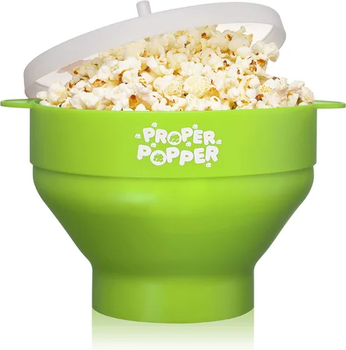 Miniatura 19 de La original Proper Popper - Palomera de microondas para palomitas de maíz, fabricada en silicona, cuenco plegable sin BPA y apto para lavavajillas