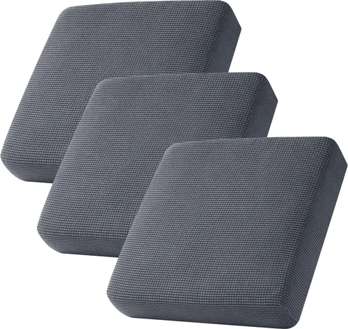 Miniatura 96 de CHUN YI - Funda elástica de cojín para sofá biplaza, funda de asiento de sofá con tela jacquard de elastano (mediana, color marfil blanco)