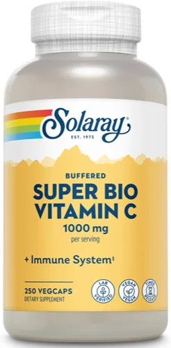 Miniatura 11 de SOLARAY Vitamina C tamponada Super Bio de 1000 mg, vitamina C de liberación temporal de dos etapas con bioflavonoides, suplemento de apoyo