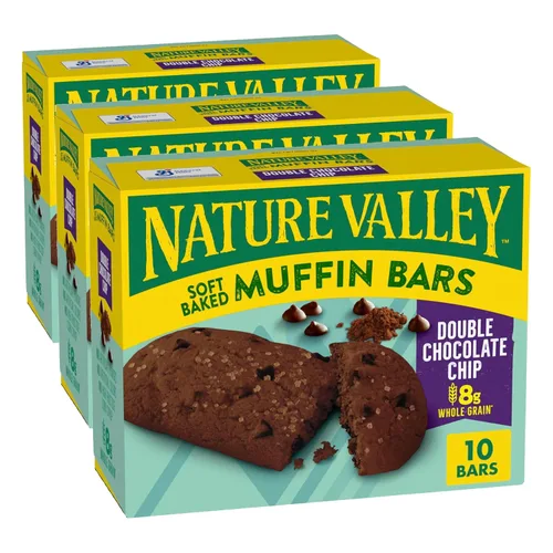 Miniatura 17 de Nature Valley Barras de magdalenas horneadas suaves, chispas de chocolate, barras de aperitivos, 10 barras, 12.4 onzas