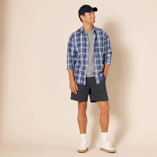 Miniatura 3 de Tienda Essentials - Pantalones cortos chinos de corte clásico 7 pulgadas para hombre