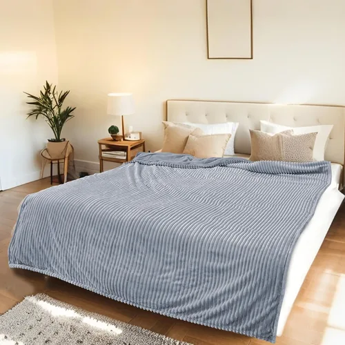 Miniatura 11 de Manta térmica eléctrica tipo throw tamaño 50"x60" - Tela de franela y sherpa de doble cara, 6 ajustes de calor y 3 horas de apagado automático