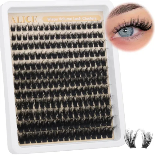 Miniatura 20 de Kit de extensión de pestañas DIY racimos de pestañas D-Curly voluminosos, pestañas individuales, kit de extensión de pestañas con herramienta