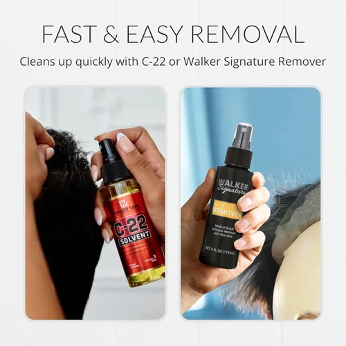 Miniatura 6 de Walker Tape Extreme Hold - Adhesivo con cepillo de 1/2 fl oz, pegamento de peluca de encaje impermeable de uso máximo para pelucas de encaje