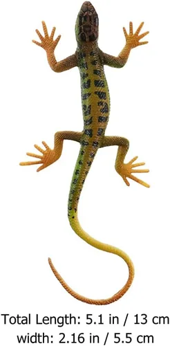 Miniatura 9 de NUOBESTY Figura de lagarto falso de juguete de plástico de lagarto figura de acción de reptil juguete para colección ciencia educativo (verde)