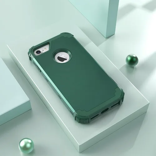 Miniatura 3 de IDweel Funda para iPhone 8, para iPhone 7 con protector de pantalla, 3 en 1, híbrida resistente a prueba de golpes, funda de policarbonato duro