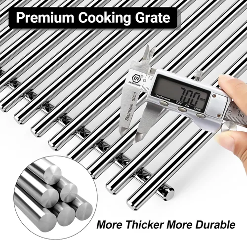 Miniatura 3 de Piezas de parrilla de acero inoxidable 7637 para Weber Spirit E210, rejillas de cocción de 17.5 pulgadas para Weber Spirit E210, E220, S210, S220