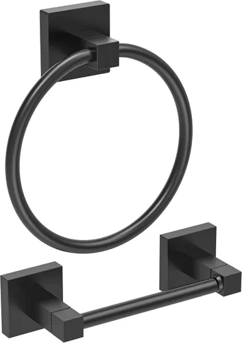 Miniatura 13 de Ruacq Soporte de papel higiénico de níquel cepillado, anillo de toalla, accesorios de baño, juego de accesorios de baño de doble poste giratorio