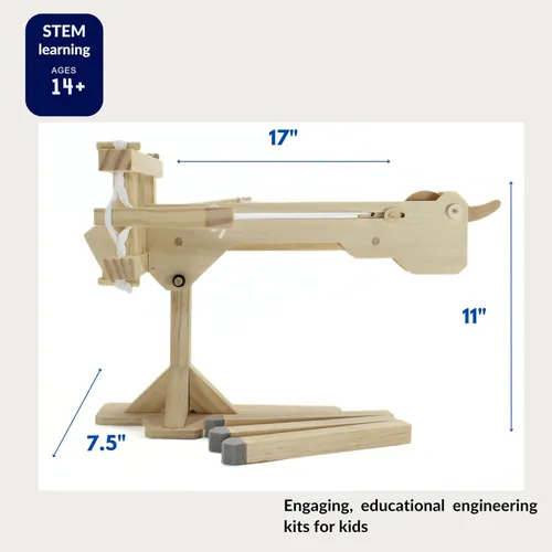 Miniatura 5 de Pathfinders Kit STEM - Ballesta romana Balista Kits de ciencia para niños de 8 a 10 años de 10 a 14 años Kits de tallo para niños de 12 a 14