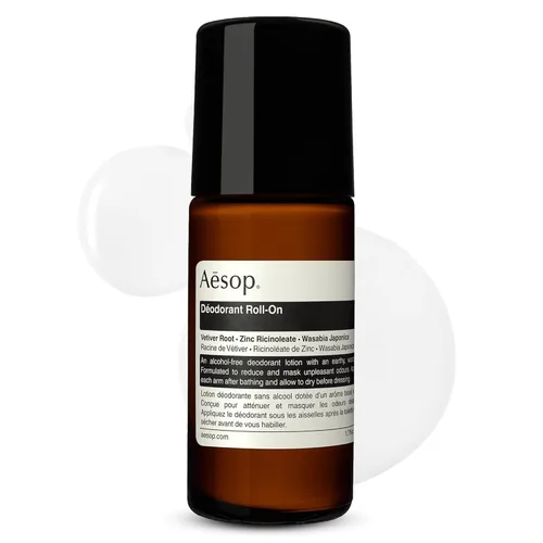 Aesop Desodorante enrollable sin aluminio para mujeres y hombres, vetiver, zinc y árbol de té para reducir el olor y las bacterias, fórmula sin