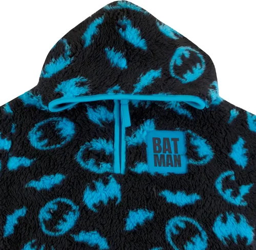 Miniatura 2 de Batman Sudadera con capucha de forro polar Sherpa con cremallera para niños DC Comics superhéroe Batman Sherpa con capucha para niños