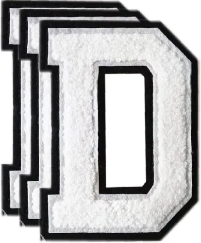 Miniatura 73 de 3 parches de números de chenilla negra, tamaño grande de 4-1/2" parches de números para planchar, parches universitarios para ropa, 8" Borde oro rosa
