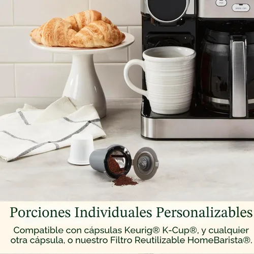 Miniatura 6 de Cafetera de 12 tazas Cuisinart, jarra de vidrio para porciones individuales, máquina automática de café caliente y café helado, control de Acero