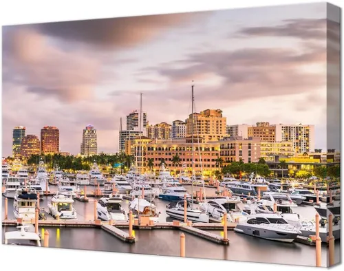 Miniatura 37 de Myrtle Beach - Arte de pared con diseño de horizonte de la ciudad de Carolina del Sur, Estados Unidos, para oficina, sala de estar, dormitorio