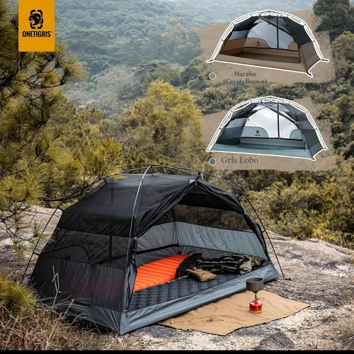 Miniatura 6 de OneTigris COSMITTO Refugio Tienda de Campaña para Mochileros para 2 Personas - Independiente Ligera Impermeable 3 Temporadas Tienda de Acampar
