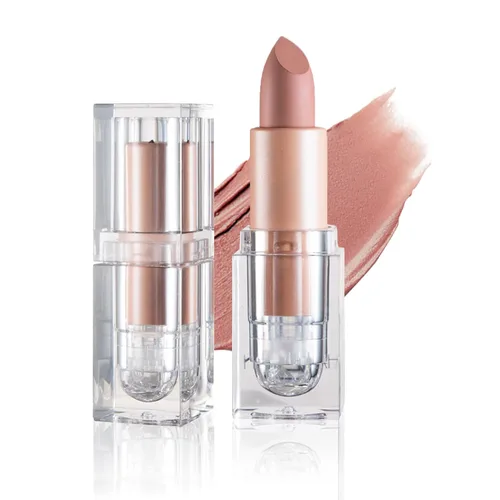 Miniatura 12 de IONSGAKO Lápiz labial mate nude aterciopelado, brillo de labios, no se decolora, no se pega a la copa, lápiz labial color nude, tinte de labios