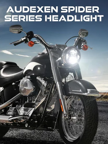 Miniatura 2 de Faro delantero LED redondo de 5.75 pulgadas, 51 W, 5-3/4 pulgadas, compatible con Harley Dyna Sportster Iron 883 Street Rod Street Bob Softail Deuce