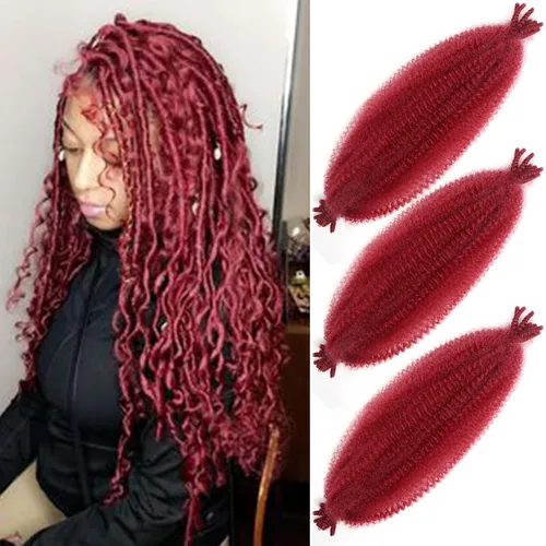 Miniatura 44 de 3 paquetes de cabello trenzado Marley Twist de 8 pulgadas, cabello afro twist elástico preseparado para rastas suaves de imitación, cabello