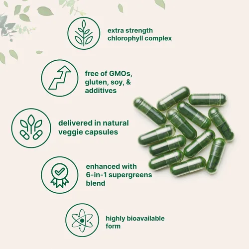 Miniatura 3 de Micro Ingredients Complejo de Súper Verdes con Clorofila 240 Cápsulas Vegetales con Perejil, Moringa, Espirulina, Clorela y Más Sin Gluten, Sin