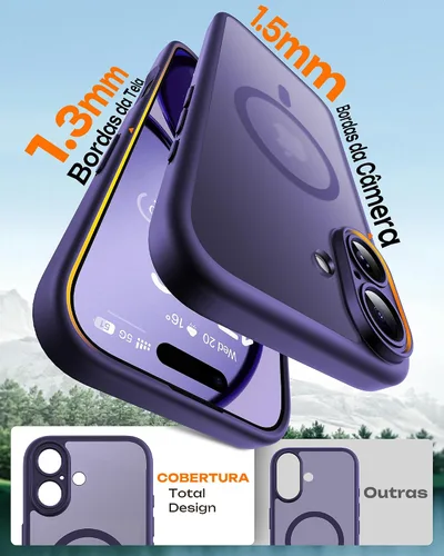 Miniatura 772 de TOCOL Funda para iPhone 11, compatible con Magsafe, protección completa de cámara, imanes integrados, protección contra caídas, funda translúcida