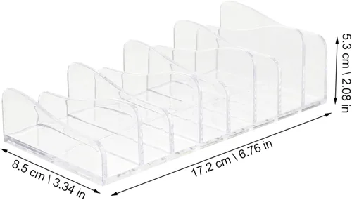 Miniatura 2 de 2 paletas de sombra de ojos divididas, soporte organizador de maquillaje, estante de almacenamiento para cosméticos, lápiz labial, esmalte de uñas
