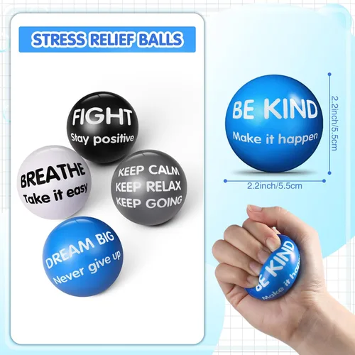 Miniatura 4 de Liliful 48 bolas motivacionales para el estrés, bolas inspiradoras a granel para adultos, alivio de la ansiedad, juguetes para la ansiedad, regalos