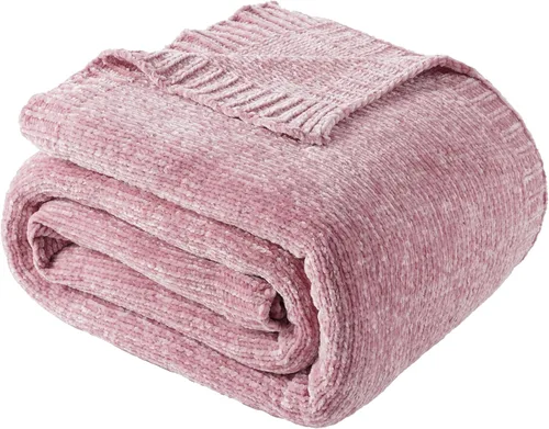Miniatura 22 de BATTILO HOME Manta de Chenille Verde Oliva para Sofá, Acogedora Manta de Punto para Cama, Sofá, Exteriores, Súper Suave y Cálida, Mantas de Chenille