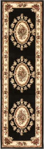 Miniatura 3 de Alfombra de pastoral con medallón de tejido suave y grueso, estilo europeo, con diseño floral y tradicional, fácil de limpiar, moderna, clásica