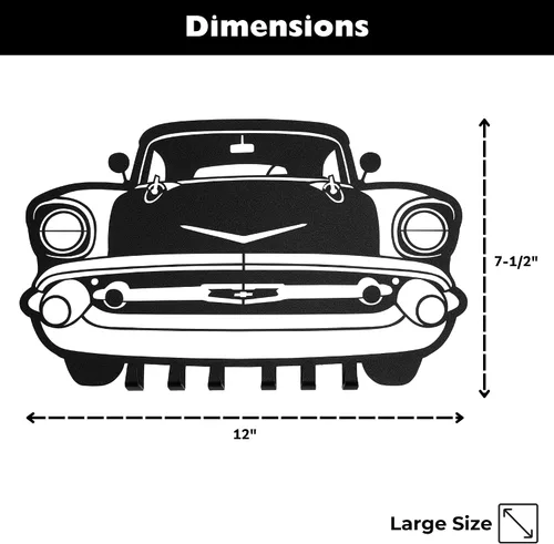 Miniatura 7 de MOOH Llavero de metal para automóvil con 6 ganchos, decoración única de pared para hombres y mujeres, decoración de cueva de hombre genial