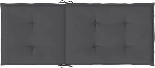 Miniatura 7 de Cojines para silla de jardín con respaldo alto, 2 piezas, color antracita, 47.2 x 19.7 x 1.2 pulgadas, cojines de tela para sillas de comedor