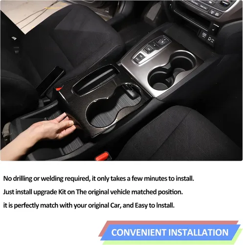 Miniatura 6 de Cubierta del panel de cambio para Honda Pilot 2016-2022 Ridgeline 2020-2023 Passport 2019-2023, protector antiarañazos para el marco del portavasos