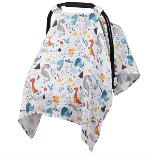 Miniatura 22 de Funda de muselina para asiento de coche para bebés, Metplus Funda transpirable para asiento de coche infantil, funda ligera para portabebés