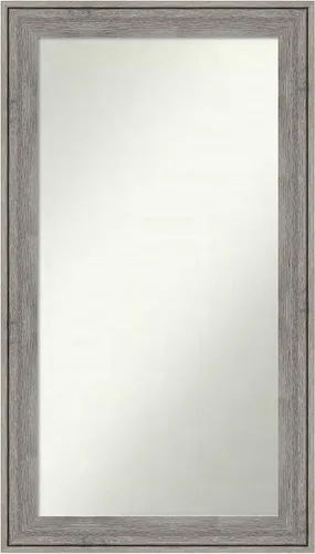 Miniatura 337 de Amanti Art Espejo de pared personalizado no biselado (24.5 x 24.5 pulgadas), marco gris marrón alta, varios tamaños personalizados, espejo de baño