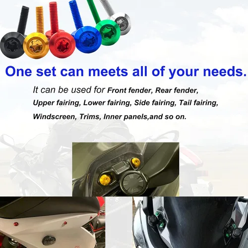Miniatura 2 de Kit de pernos de carenado de motocicleta mejorados, 195 piezas, tornillos y clips para CBR 600RR 1000RR CBR600 F3 F4 F4i Suzuki GSXR 600 750 1000