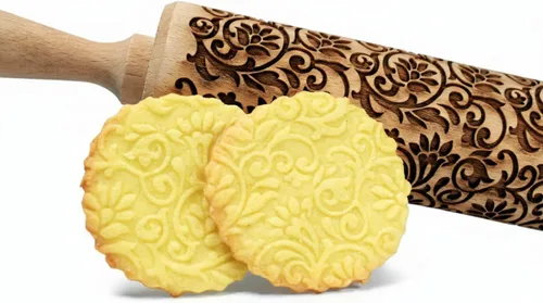 Miniatura 8 de Rodillo de Repostería con Relieve de LADRILLOS. Rodillo para Masa Grabado con Láser con Patrón de Pared para Galletas en Relieve o Cerámica por