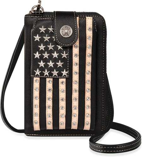 Montana West Monederos pequeños cruzados para teléfono celular para mujer, estilo occidental, bolsos tipo cartera y bolsos con correa