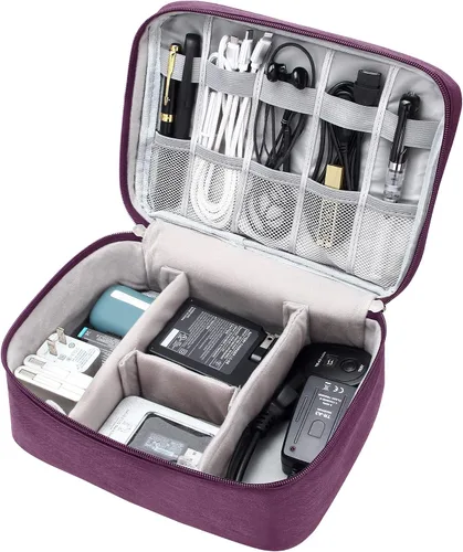 Miniatura 2 de VOCUS Organizador de Electrónica para Viaje Organizador de Cables de Viaje Bolsa para Accesorios Electrónicos, Estuche Portátil de Gran