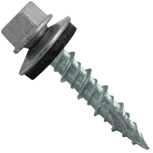 Tornillos para techo de metal: (250) 10 x 1 sin pintura galvanizados con cabeza hexagonal para techo de chapa. Tornillos autoiniciados de metal para