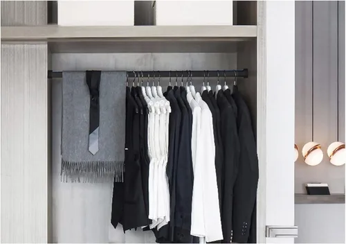 Miniatura 2 de LSMKKA Barra para colgar ropa para armario, barra ovalada para colgar ropa de 24 pulgadas, 36 pulgadas, 40, 60, 72 pulgadas, postes montados