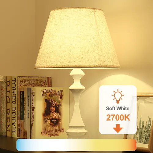 Miniatura 6 de TJOY Bombillas LED A19, foco LED equivalente a 60 vatios, luz blanca cálida suave 2700K, eficiente 9W, casquillo E26 estándar, foco de ahorro