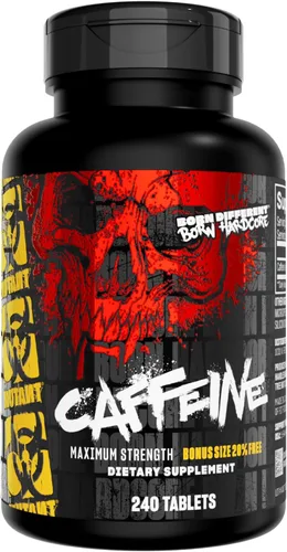 Mutant Píldoras de cafeína – Suplemento de cafeína pura de grado farmacéutico para aumentar la energía, la concentración, el estado de alerta