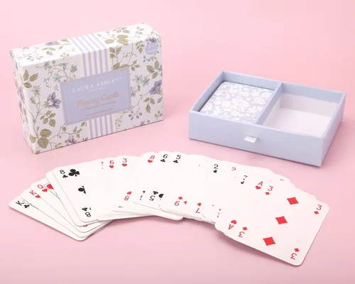 Miniatura 2 de Laura Ashley Heirloom Cottage Cartas de Juego – Juego de 2 Barajas de Cartas Estándar en Elegante Caja de Almacenamiento – Cartas de Póquer y Bridge